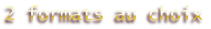 2 formats au choix